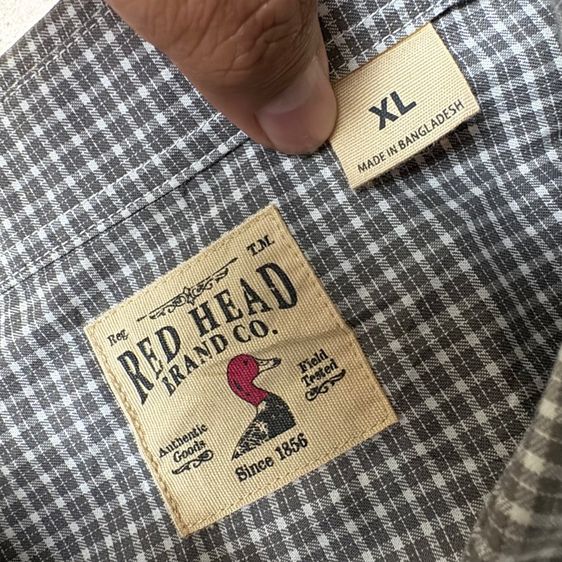 เสื้อเชิ้ต​ Red Head ใหม่มาก Size XL รูปที่ 5