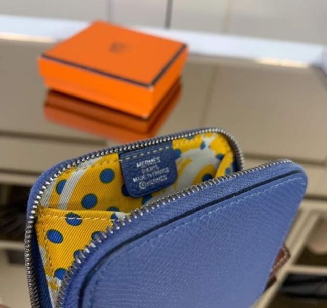 💙Hermes Azap Mini Silk-In Coin Case ปี2018 รูปที่ 5