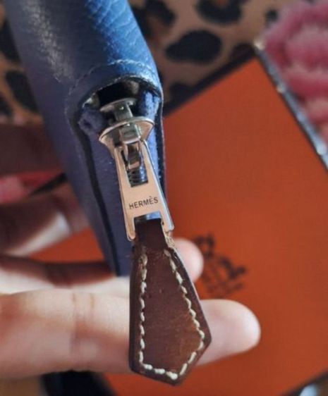 💙Hermes Azap Mini Silk-In Coin Case ปี2018 รูปที่ 8