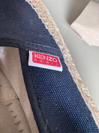 Used Kenzo Espadrilles Fabric Prototype Tiger Logo Blue nuit Size 42 รูปที่ 6