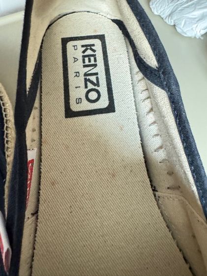 Used Kenzo Espadrilles Fabric Prototype Tiger Logo Blue nuit Size 42 รูปที่ 8