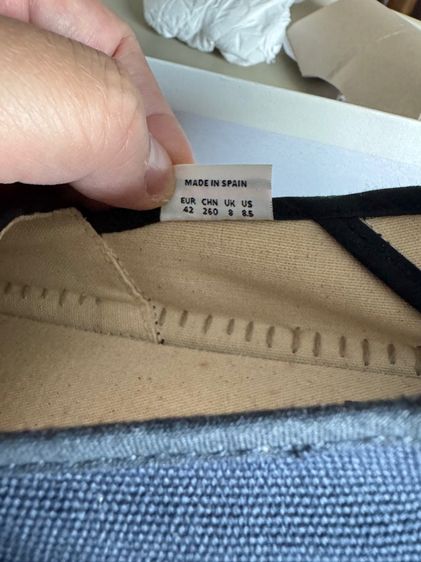 Used Kenzo Espadrilles Fabric Prototype Tiger Logo Blue nuit Size 42 รูปที่ 9