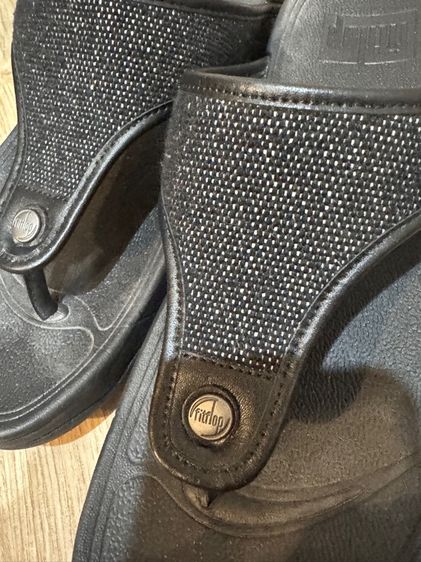 Used Fitflop Men Sandal Black Canvas Size 42 รูปที่ 10