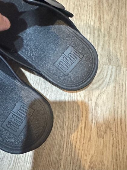 Used Fitflop Men Sandal Black Canvas Size 42 รูปที่ 5