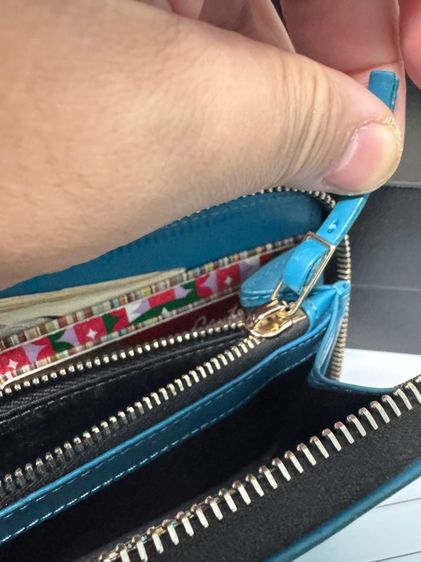 Used Paul Smith Zippy Wallet Cerulean รูปที่ 9