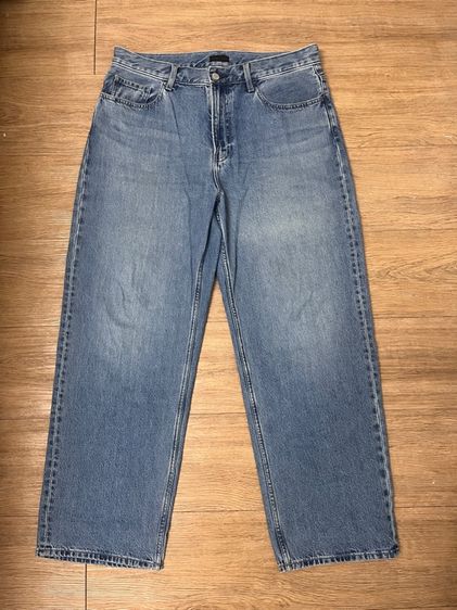 ฟ้า อื่นๆ ยีนส์ XL ไม่มีแขน UNIQLO Baggy Jeans (34)
