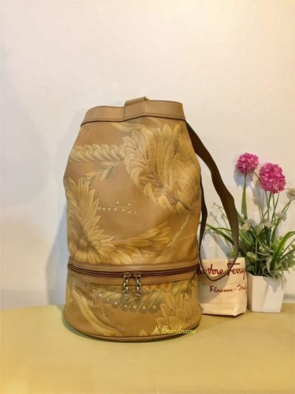 ไม่ระบุ น้ำตาล หนังแท้ Ferragamo Vintage Shoulder Bag Backpack 