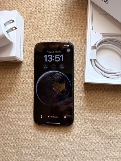 ขาย iPhone 15 128GB สีดำ สภาพสวย ครบกล่อง พร้อมปลั๊กแท้ รูปที่ 2