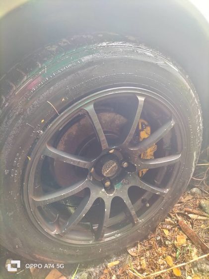 ล้อแม็ก 15 กว้าง 8 นิ้ว RS Racing ลาย 10 ก้าน  4 รู 100 พร้อมยาง รูปที่ 4