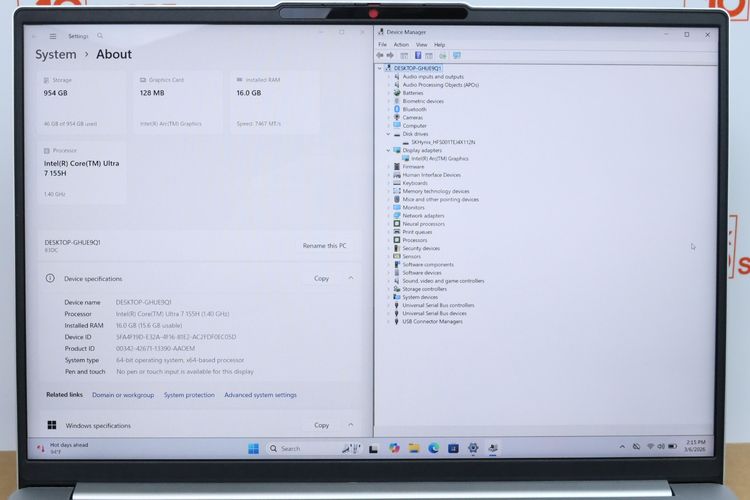 LENOVO IDEAPAD SLIM 5  Core Ultra 7 155H RAM16.1TB - ID26030031 รูปที่ 4
