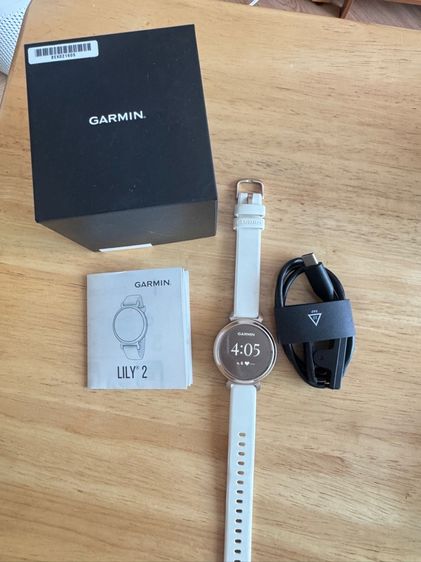 อุปกรณ์เพื่อสุขภาพ ส่งต่อ Garmin Lily 2สมาร์ทวอทช์สำหรับผู้หญิง สี Cream Gold with Coconut Silicone Band