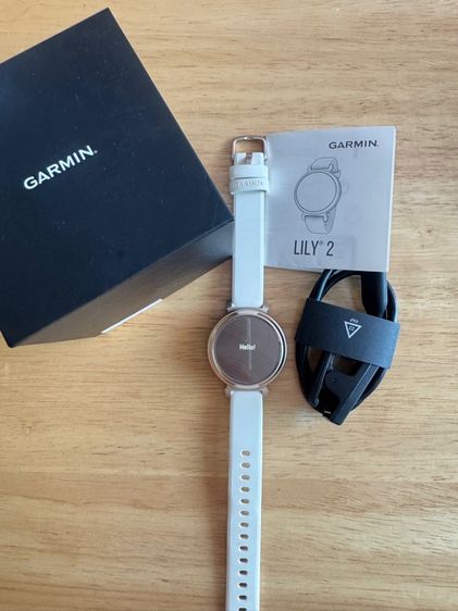 ส่งต่อ Garmin Lily 2สมาร์ทวอทช์สำหรับผู้หญิง สี Cream Gold with Coconut Silicone Band รูปที่ 4