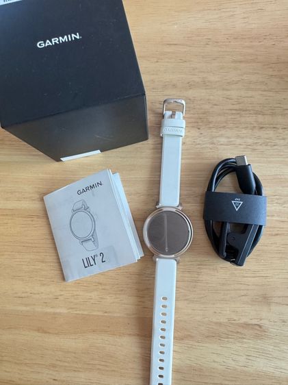 ส่งต่อ Garmin Lily 2สมาร์ทวอทช์สำหรับผู้หญิง สี Cream Gold with Coconut Silicone Band รูปที่ 2