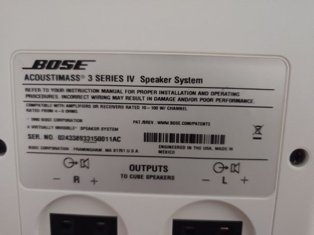 ลำโพงซับ bose acoustimass 3 series iv 
