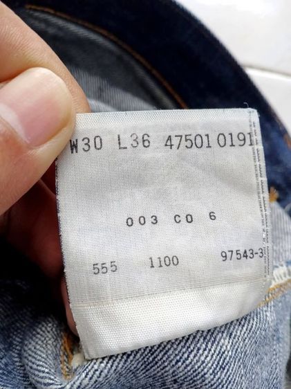 LEVI'S 501XX BIG E , LVC 1947 ริมแดง
MADE  IN  U.S.A. กระดุม 555
เอววัดจริง 28-29  รูปที่ 9
