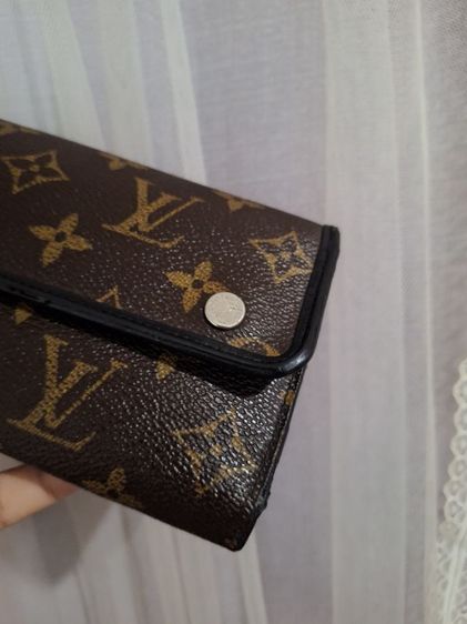 Louis Vuitton Monogram Macassar Portefeuille Rond Chain Strap Canvas รูปที่ 18