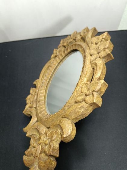 กระจกส่องหน้าไม้แกะสลักสไตล์ยุโรป รูปที่ 4