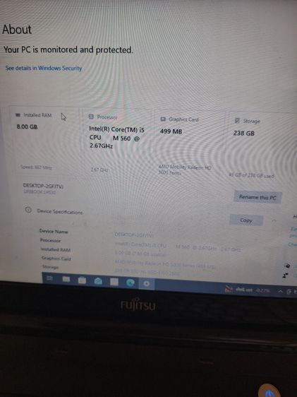Fujitsu Lifebook LH530 i5 SSD ram8 2500 รวมส่ง รูปที่ 8