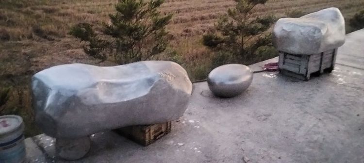 เก้าอี้ไฟเบอร์ทรงหิน รูปที่ 10