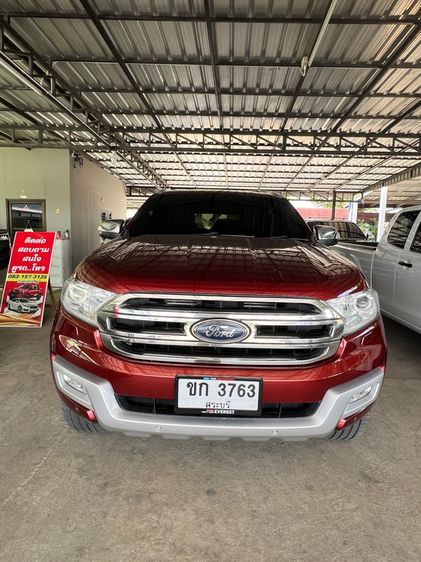 Ford Everest 2016 3.2 Titanium Plus 4WD Utility-car ดีเซล ไม่ติดแก๊ส เกียร์อัตโนมัติ แดง รูปที่ 3