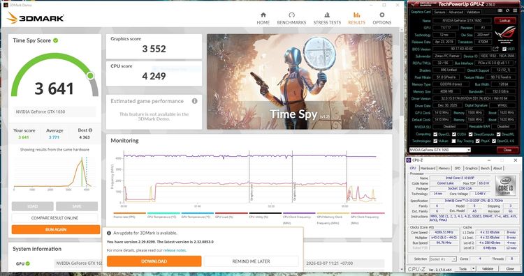 💥 Com เล่นเกมส์ ทำงาน กราฟิก 3D 💥 CPU I3 10100F + GTX 1650 OC 4 GB + RAM 16 GB + SSD 240 GB 💥 รูปที่ 11