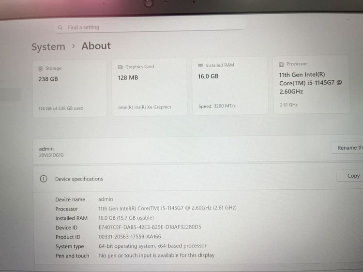 Lenovo ThinkPad L13 gen 2 I5 Gen 11 Ram 16 แบตนาน ราคาถูกใจ รูปที่ 3