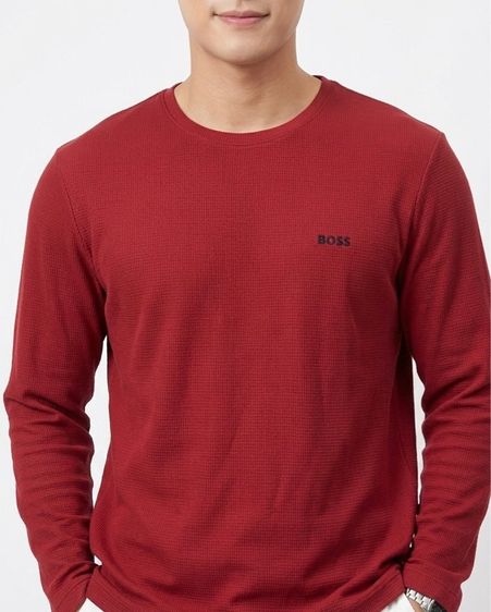 แดง M เสื้อทีเชิ้ต อื่นๆ เสื้อแขนยาว HUGO BOSS ของแท้
