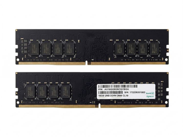  ขายแรม PC Apacer 16GB DDR4 บัส 2666 CL19 สภาพดี ใช้งานปกติ