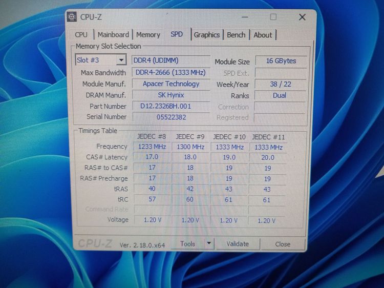 RAM แรม PC Apacer 16GB DDR4 บัส 2666 CL19 ยังอยู่ในประกัน อาชีว่า Lifetime รูปที่ 4