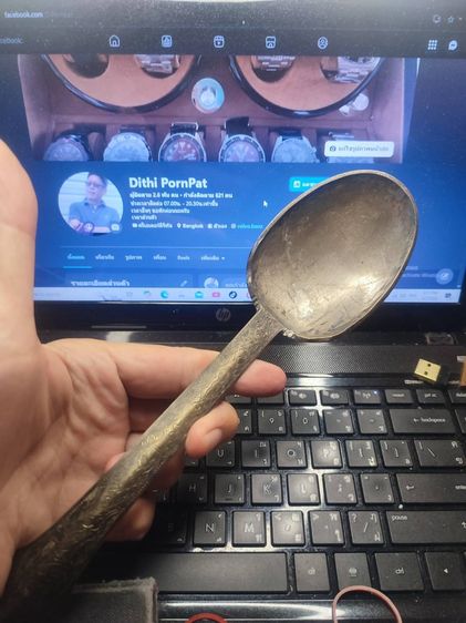 ขายทัพพีเงินแท้ เปอร์เซ็นเงิน 40  น้ำหนักช่างได้ 102กรัม