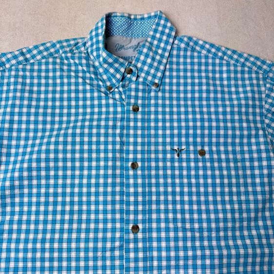 เสื้อเชิ้ต​ Wrangler 20x ผ้ายืด ใส่ดี สภาพใหม่ Size L​  รูปที่ 3