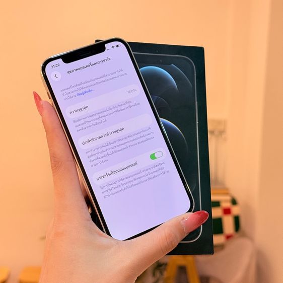 iPhone 12 Pro 128GB แบต100ครบกล่อง เครื่องTH รูปที่ 4