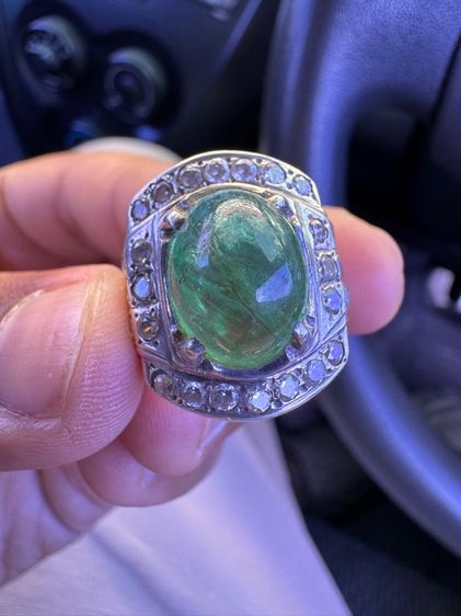 แหวนเงิน มรกตแซมเบีย รูปที่ 4