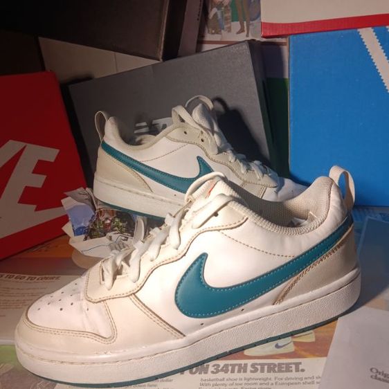 Nike Court Borough low 2 Gray Fog Game Royal   รูปที่ 4