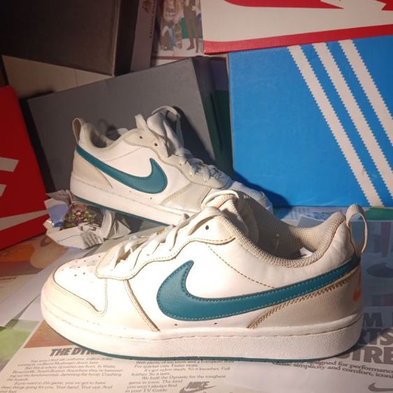 Nike Court Borough low 2 Gray Fog Game Royal   รูปที่ 2