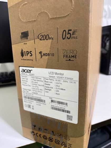 จอเกมมิ่ง ACER NITRO 200Hz 24นิ้ว สวยๆประกันยาว ของใหม่ได้จากการเครมตัวใหม่มือ 1  รูปที่ 3