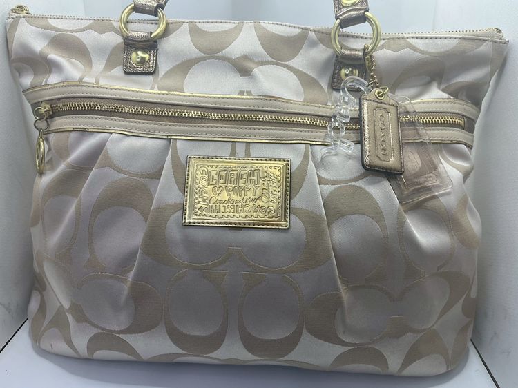 Coach POPPY Glam Gold Signature Tote ปี 2013 ของแท้ ( สภาพดีมาก ใช้งานน้อย)  รูปที่ 7