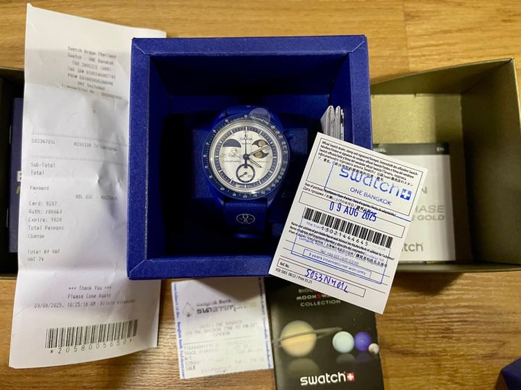 Omega x Swatch รุ่นแรก หายาก STURGEON รหัสโมเดล SO33N701L ไม่เคยใช้งานมกราคม วางจำหน่ายวันเดียว 9 สิงหา 2025 รูปที่ 2