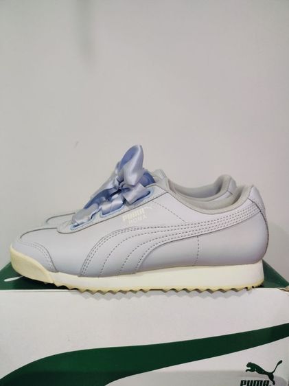 ส่งต่อ Puma Roma Heart สีฟ้าพาสเทล  สภาพนางฟ้า อุปกรณ์ กล่องป้ายเชือกขาว เชือกโบว์ ครบไซส์ 6.5US 23.5CM