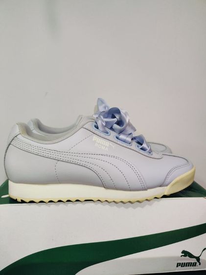 ส่งต่อ Puma Roma Heart สีฟ้าพาสเทล  สภาพนางฟ้า อุปกรณ์ กล่องป้ายเชือกขาว เชือกโบว์ ครบไซส์ 6.5US 23.5CM รูปที่ 2