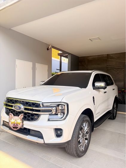 Ford Everest 2023 2.0 Titanium Plus 4WD Utility-car ดีเซล ไม่ติดแก๊ส เกียร์อัตโนมัติ ขาว รูปที่ 2