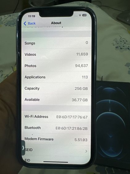 📱 ขาย iPhone 12 Pro Max 256GB เครื่องศูนย์ไทย มือเดียว พร้อมกล่อง สภาพสวย รูปที่ 6