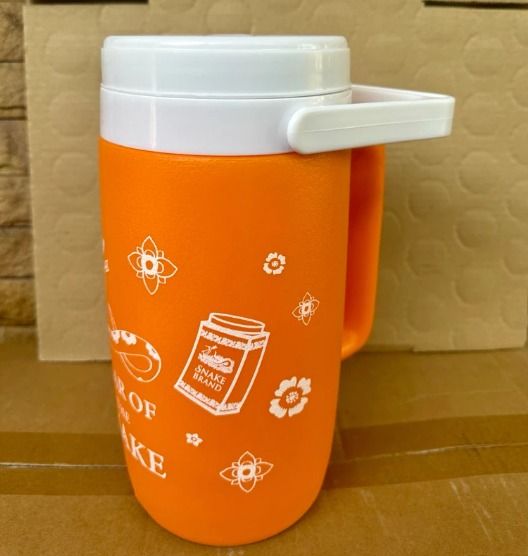 กระติกน้ำตรางู SUMMER COOL สีส้ม กระติกน้ำแข็ง เก็บความเย็น ฝาล็อคได้ SNAKE BRAND  รูปที่ 6