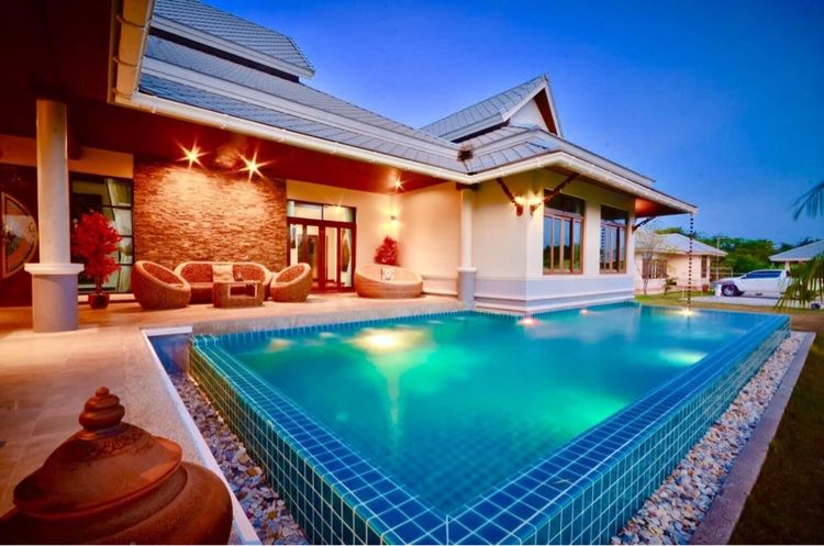 ขายบ้านเดี่ยวชั้นเดียว2หลัง  มีสระว่ายน้ำ อำเภอเมืองระยอง