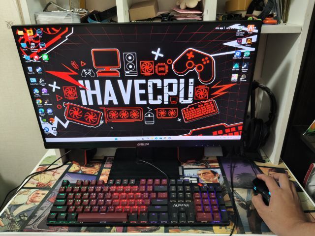 คอมพิวเตอร์ ตั้งโต๊ะ พร้อมจอ 24.5" 144Hzและคีย์บอร์ดพร้อมใช้งาน รูปที่ 9