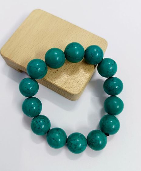 สร้อยข้อมือหินเทอร์ควอยซ์ 16มิล รูปที่ 3