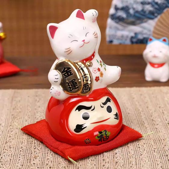 🐱💰 7.5 นิ้ว แมวกวักดารุมะมงคล เปิดดวงเรียกทรัพย์ เงินทองไหลมา ความสำเร็จเพิ่มพูนทุกวัน ✨ รูปที่ 2