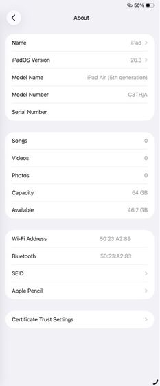 iPad air 5 M1 64GB พร้อม Apple pencil รูปที่ 2
