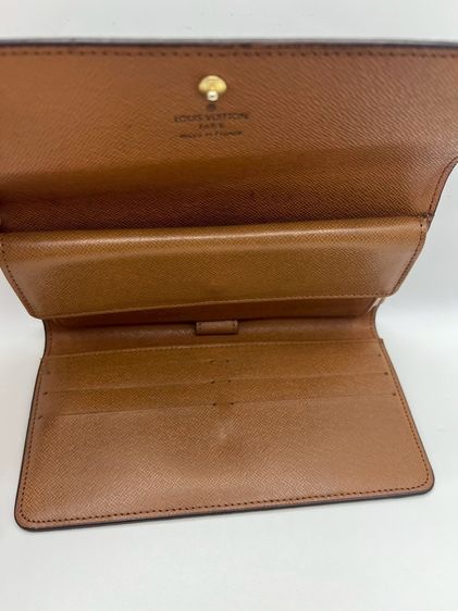 Louis Vuitton Sarah Wallet กระเป๋าสตางค์ โมโนแกรม Canvas ปี 1995 ของแท้ 💯  รูปที่ 7