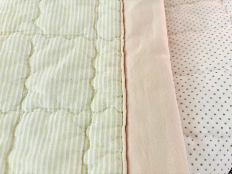 ผ้าปูรองนอน รองกันเปื้อน รองโซฟา ขนาด 5ฟุต สีเขียวลายทาง (โทนสีหายาก) มือสองสภาพดี สินค้าญี่ปุ่น-เกาหลีแท้ รูปที่ 7